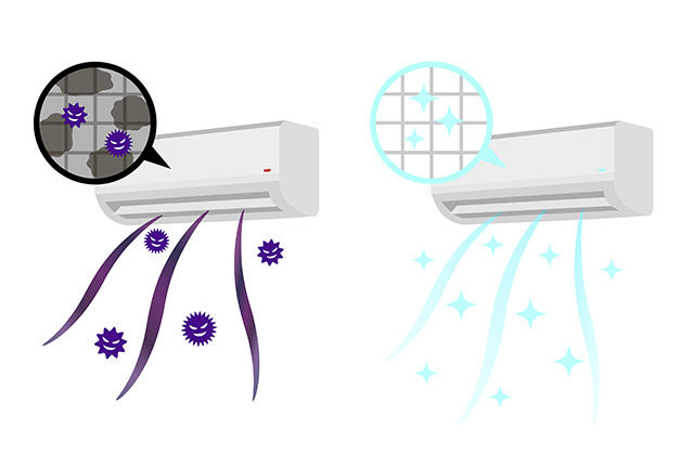 エアコンのニオイは掃除で取り除く