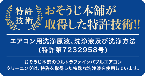 おそうじ本舗が取得した特許技術!!